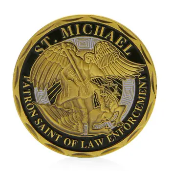 Michael Ofițer De Poliție Insigna Patron Comemorative Moneda Art Cadouri