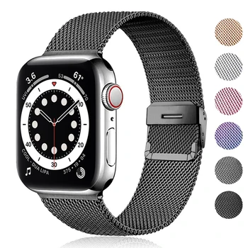 Milanese curea Pentru Apple watch band 6 44mm 40mm iWatch trupa 42mm 38mm Metal Inoxidabil bratara din otel pentru Apple Watch 5 4 3 2 SE