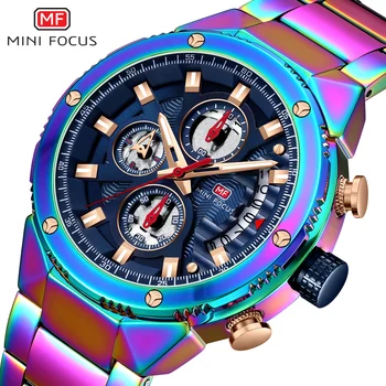 MINIFOCUS Ceasuri Pentru Barbati Cronograf Cuarț Ceas din Oțel Inoxidabil Top Brand de Lux rezistent la apa de Mare Dial Ceasuri de mana Sport