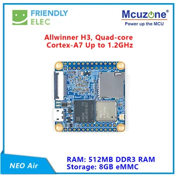 NanoPi NEO Aer 512MB RAM, WIFI si Bluetooth,8 GB/32 GB eMMC Allwinner H3 Quad-core Cortex-A7 FriendlyELEC