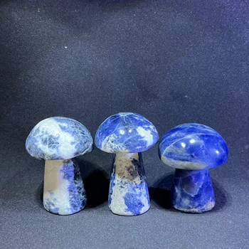 Naturale Albastru-venele Piatra de Cristal de Ciuperci Gem de Cuarț Ciuperci Minerale de Vindecare Reiki Decor Acasă Meserii DIY Cadou