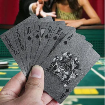 Negru Mat Plastic Cărți de Poker de COMPANIE Impermeabil Carti de Joc Jocuri de Masă de Nuntă Mici Cadouri Decoratiuni Festival pentru Clienții