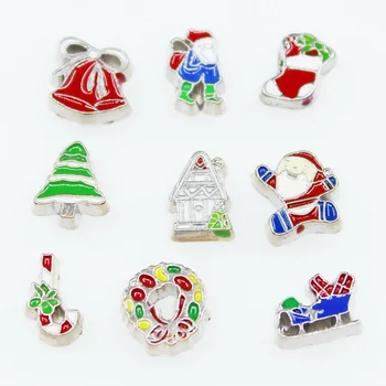 new sosire 20buc/lot de Crăciun serie plutitoare farmece de viață sticlă plutitoare de memorie pandantiv medalioane pentru bijuterii diy