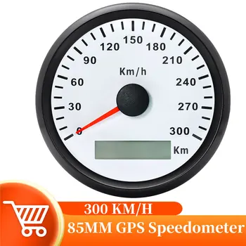 Noi 85mm GPS Vitezometru 300kmh Impermeabil Viteza Gauge contor de parcurs Cu Iluminare de fundal Roșu Antena GPS Pentru Masina Camion cu Barca cu Motor 12V 24V