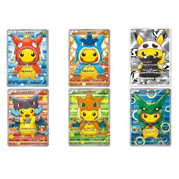 Noile Carduri Pokemon în Japonia Pikachu cosplay Luigi Magikarp Rayquaza Charizard DIY de Colectare de Carte pentru Copii Cadou de Ziua de nastere