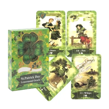 Noul engleză St. Patrick Day Oracolul Lenormand Card de Soarta Divinație Petrecere de Familie Hârtie Cărți de Joc Este în Valoare de Având Ghid PDF