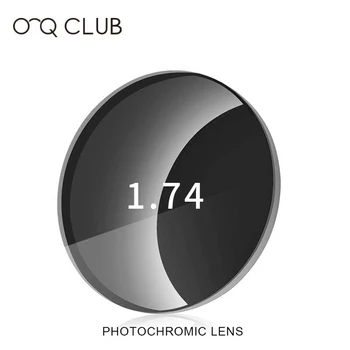 O-Q CLUB 1.74 Fotocromatică baza de Prescriptie medicala CR-39 Rășină Ochelari Lentile Miopie Hipermetropie Anti-Albastru UV400 Ochelari Lentile