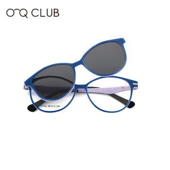 O-Q CLUB Copii Ochelari Rotund Flexibil Polarizate Magneitic Clip-on ochelari de Soare TR90 Miopie Optice pentru Copii Ochelari de vedere T3103