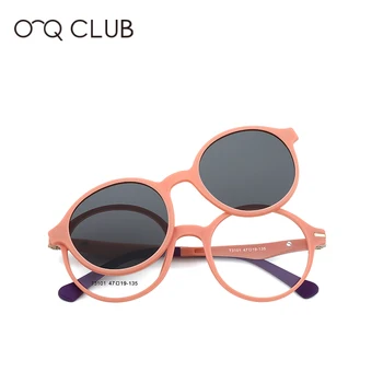 O-Q CLUB pentru Copii ochelari de Soare TR90 Miopie baza de Prescriptie medicala Ochelari Polarizate Magnetic Clip-on pentru Copii ochelari de Soare T3101