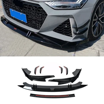 Pentru 2019-2022 Audi A7 upgrade Rs7 bara fata de inalta calitate material ABS negru strălucitor fata buza buza de jos
