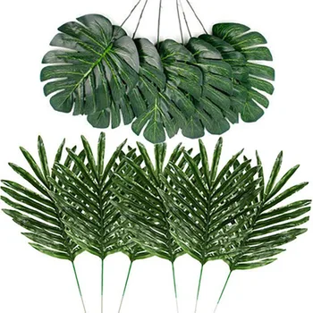 Plante artificiale Palm Planta Tropicala Frunze de Decoratiuni Petrecere Hawaiian Aloha frunze de Palmier Jungle Beach Nunta petrecere de Vara Decor
