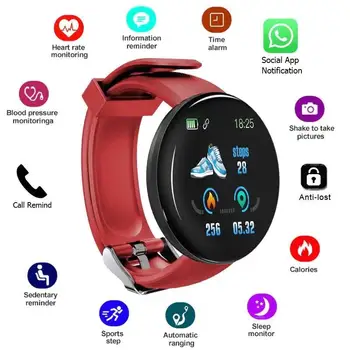 Portabil Bărbați Și Femei Impermeabil de Culoare Inteligent Ecran automată ceas Rotund Bluetooth Inteligent ceas Sport rezistent la apa Tracker