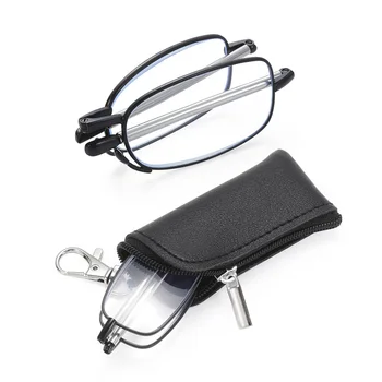 Portabil Mini Ochelari de Lectură Lumină Albastră de Blocare Prezbiopie Ochelari de vedere pentru Femei, Bărbați Anti oboseala ochilor Pliere Ochelari cu Caz