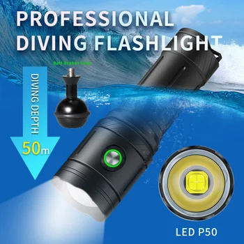 Profesionist de Scufundări Lanterna Submarin Scuba XHP50 Subacvatice Divi Pentru Lanterna Impermeabil 500M Noapte Lamp18650 26650 Lanterna