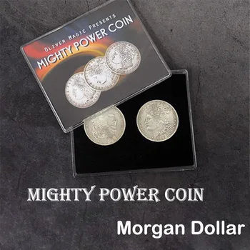 Putere mare de Monede (Morgan Dollar) de Oliver Magie Trucuri Magice cu Monede de Transfer trece Prin Magia de Aproape Iluzii Pusti de Recuzită