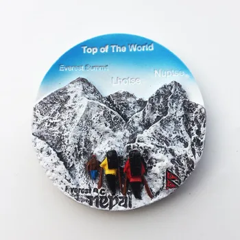 QIQIPP Magnetic frigider autocolante decorative pentru meserii în amintire peisaj de pe versantul sudic al Muntelui Everest din Nepal