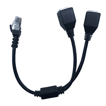 RJ45 8P8C Rețea 1 2 Port Ethernet Adaptor de Cablu Splitter Mascul La 2 Femele LAN de Mare Viteză Cablu
