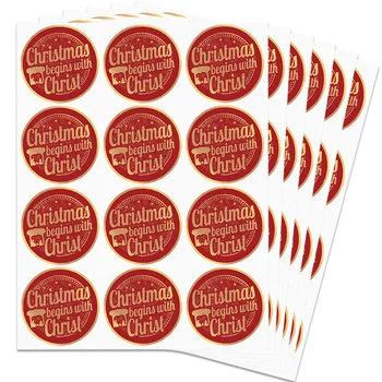 Roșu Crăciun Fericit Autocolant Multumesc de Etanșare Etichete 120pcs 2 