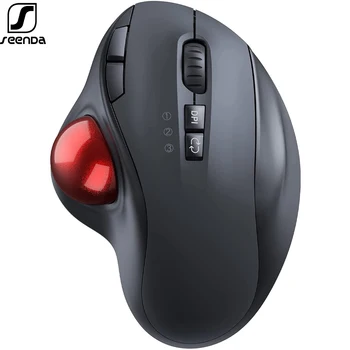 SeenDa 2.4 G+Dual Bluetooth Wireless Trackball-ul Mouse-ul Ergonomic Reîncărcabilă Mouse-ul pentru Calculator PC, Laptop, Tableta