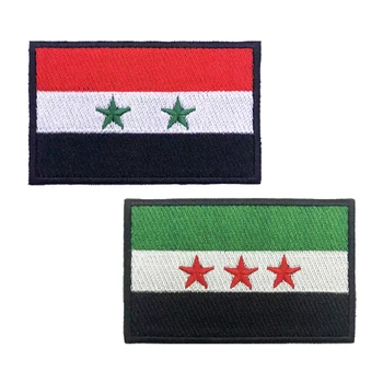 Sirian pavilion Siria Samsung Patch-uri Banderola Patch-uri Brodate Cârlig & Bucla de Fier Pe Broderie Scai Insigna Militar Dungă