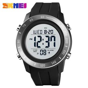 SKMEI 1524 Moda Silicon Ceasuri Sport Big Dial Ceasuri Digitale cu LED-uri Impermeabil Bărbați Ceasuri de mana Electronice Chrono Alarm