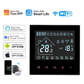 Smart Tuya Termostat WiFi LCD Touch Ecran Electric de Încălzire prin Pardoseală cu Apă/Gaz Cazan regulator de Temperatură Google Alexa Alice