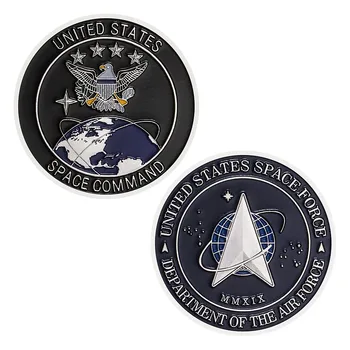 Statele unite ale americii Spațiu Vigoare Logo-ul de Argint Moneda Comanda SUA - statele UNITE ale americii Militare Argint Placat cu Monedă Comemorativă