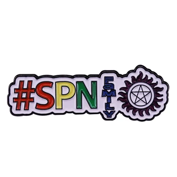Supernatural Sam și Dean Winchester Anti Posesia Brosa Ace Email Metalice Insigne Pin Rever Broșe Jachete de Blugi Bijuterii