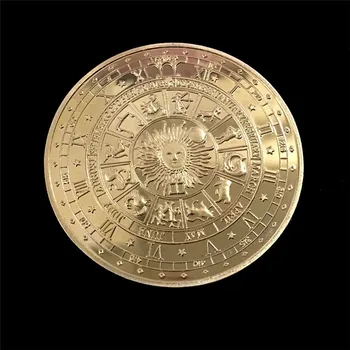 Tarot Divinație Colecție De Arte Cadouri Aliaj De Suveniruri Placat Cu Aur De Monede De Metal De Epocă Imitație