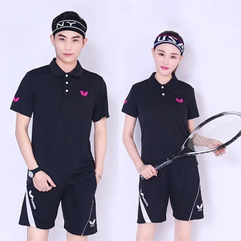 Tenis de masă tricouri Badminton Îmbrăcăminte Bărbați Femei Maneci Scurte Badminton Tricou de Formare de Concurență Îmbrăcăminte Uscat Rapid Tricouri