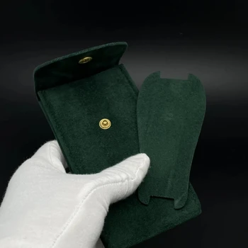 Top papuci de casă Verde Ceas geantă de Protecție Originală Buzunar flanel Husă de Ceasuri Buzunare Verde Pungi de Depozitare pentru cutie GMT