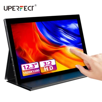 UPERFECT Touch Screen Monitor Portabil 1920×1080 FHD IPS 12.3 Inch MonitorFor Raspberry Pi Comutator Laptop Telefon