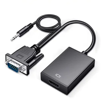 VGA La HDMI Compatibil cu Cablu Convertor Ps4 Tv Box Aux Audio Splitter Display Port Projetor Proiector de Televiziune Extender Adaptor