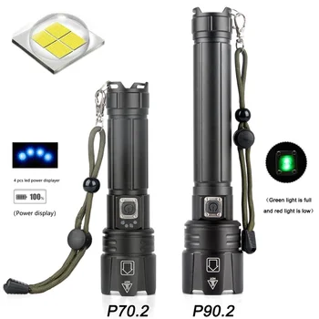 XHP90.2 Led-uri Puternice Lanterna USB Reîncărcabilă Acumulator 26650 Lumina Flash Lanterna din Aluminiu cu Zoom Tactice rezistent la apa Lanterna